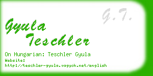 gyula teschler business card